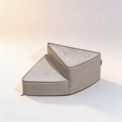 Dog Stairs for Bed, Water-Repellent Faux Leather Pet Steps, Joint-Friendly 2-4 Steps