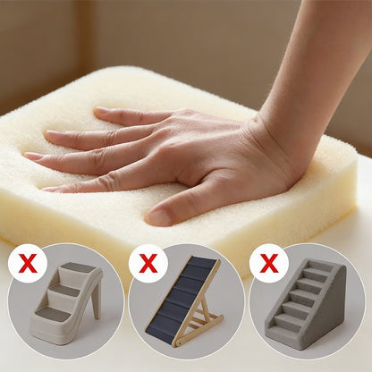 Soft Dog Ramp Stairs for Bed - Joint-Friendly Foam Steps, Non-Slip Base