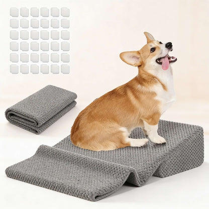Dog Ramp for Bed - Modular Foam Pet Ramp Stairs with Non-Slip Base for Small and Senior Dogs