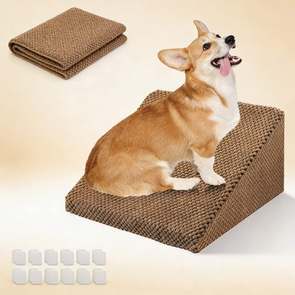 Dog Ramp for Bed - Modular Foam Pet Ramp Stairs with Non-Slip Base for Small and Senior Dogs