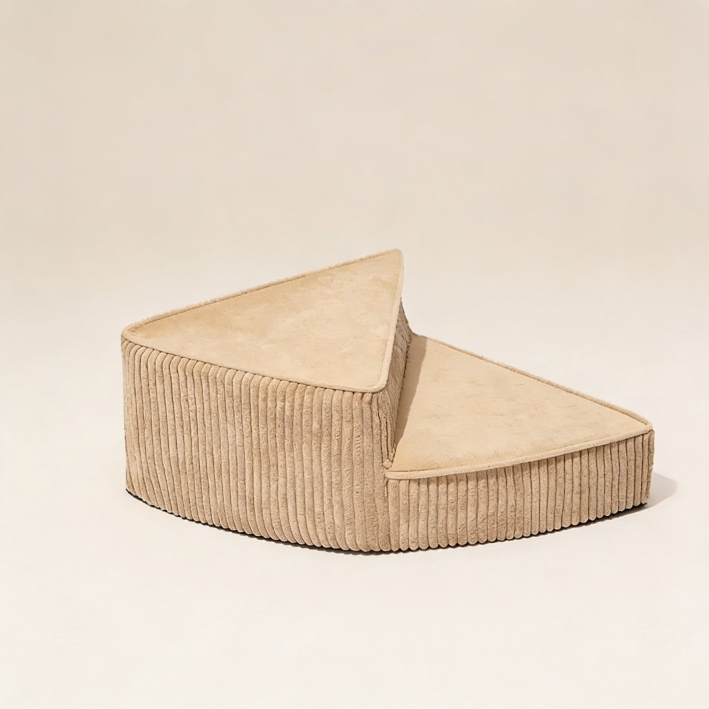 Dog Stairs for Bed - Cozy Corduroy 2-4 Steps Pet Stairs, Joint-Friendly, Anti-Slip, Space-Saving Design
