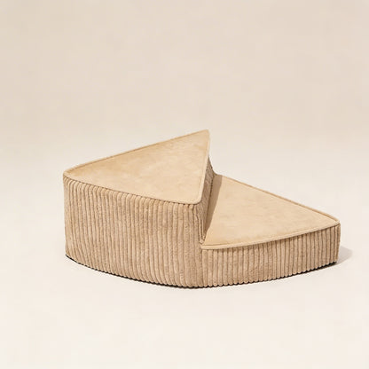 Dog Stairs for Bed - Cozy Corduroy 2-4 Steps Pet Stairs, Joint-Friendly, Anti-Slip, Space-Saving Design