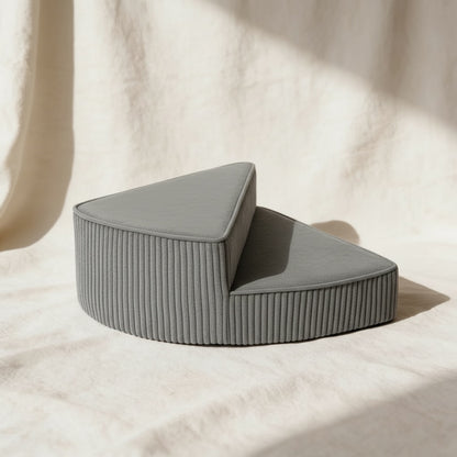 Dog Stairs for Bed - Cozy Corduroy 2-4 Steps Pet Stairs, Joint-Friendly, Anti-Slip, Space-Saving Design