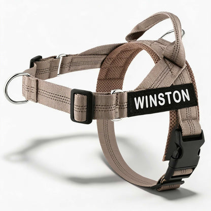 Reflective Adjustable Dog Harness with Name for Small Medium Large Dogs