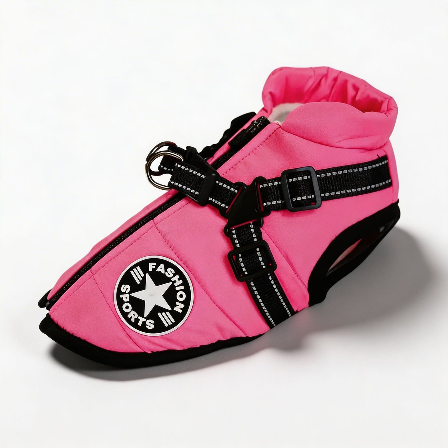 Waterproof Dog Jacket with Built-in Harness, Warm Dog Coat for Active Dogs, Adjustable Fit
