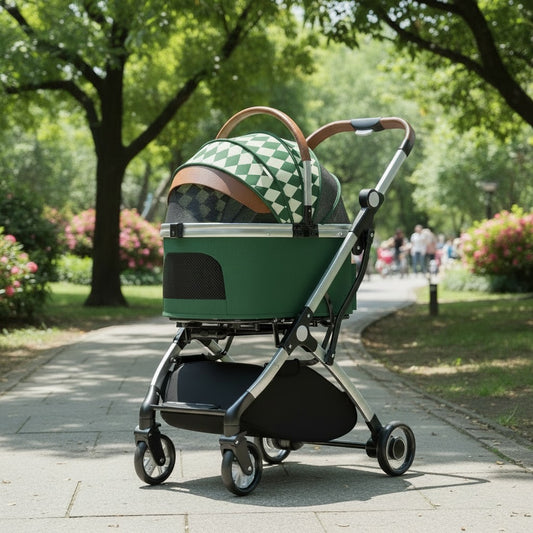 Dog Stroller Lightweight Pet Pram for Small to Medium Dogs, Durable Oxford Fabric, Easy Fold Design