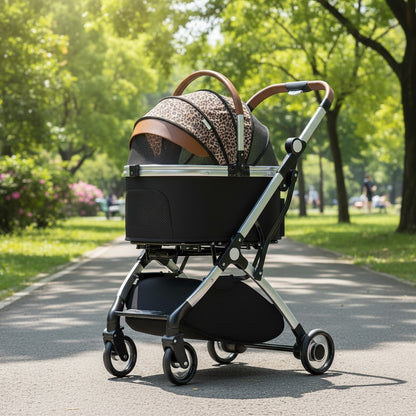 Dog Stroller Lightweight Pet Pram for Small to Medium Dogs, Durable Oxford Fabric, Easy Fold Design