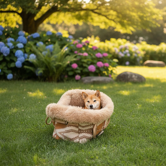 Large Dog Carrier Bag and Snuggle Sleeping Bag Combo, Portable Reversible Design