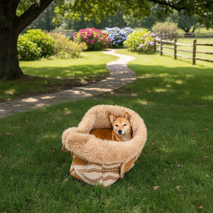 Large Dog Carrier Bag and Snuggle Sleeping Bag Combo, Portable Reversible Design
