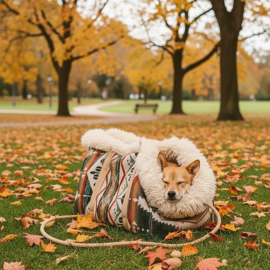 Large Dog Carrier Bag and Snuggle Sleeping Bag Combo, Portable Reversible Design