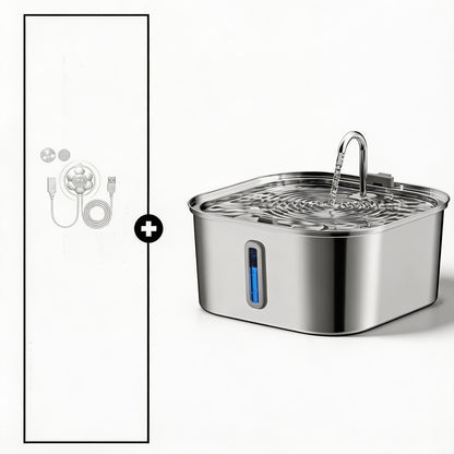 Automatic Stainless Steel Pet Water Fountain with Motion Sensor and 7L Capacity for Cats and Dogs