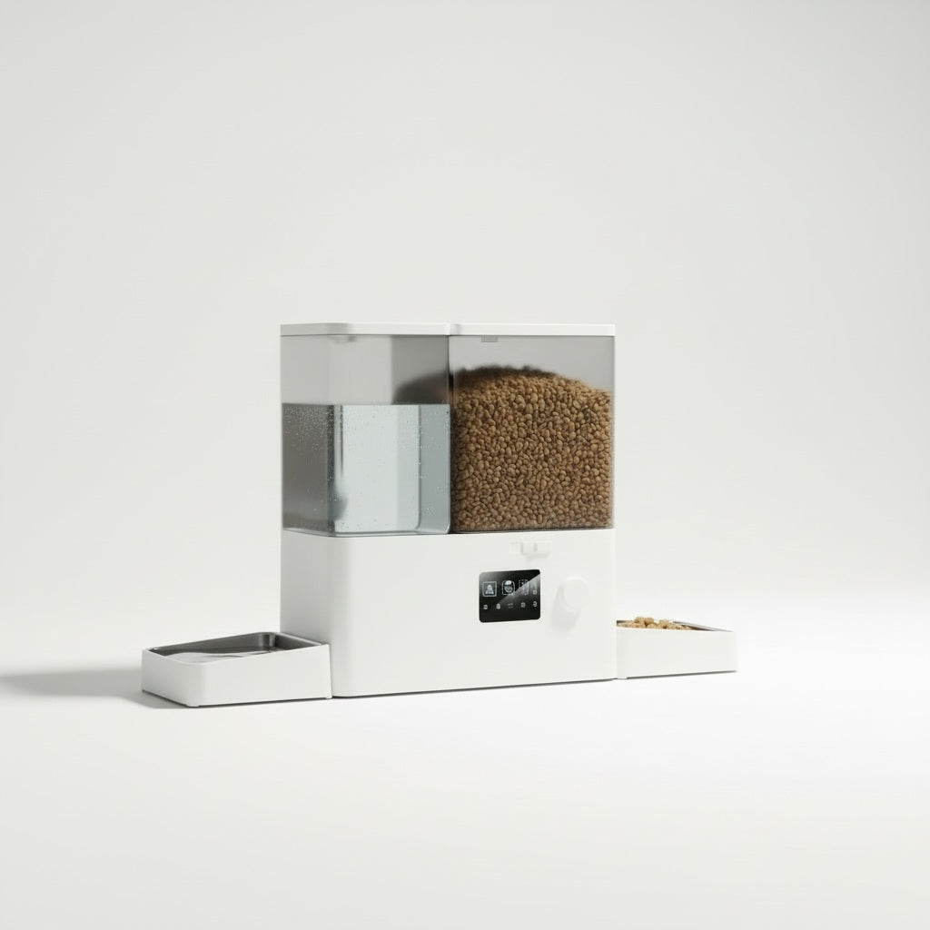 Automatic Pet Feeder and Water Fountain with WiFi Connectivity and 5L Food Capacity