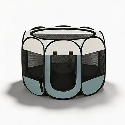Portable Puppy Playpen for Dogs Foldable Waterproof Oxford Material with Excellent Ventilation