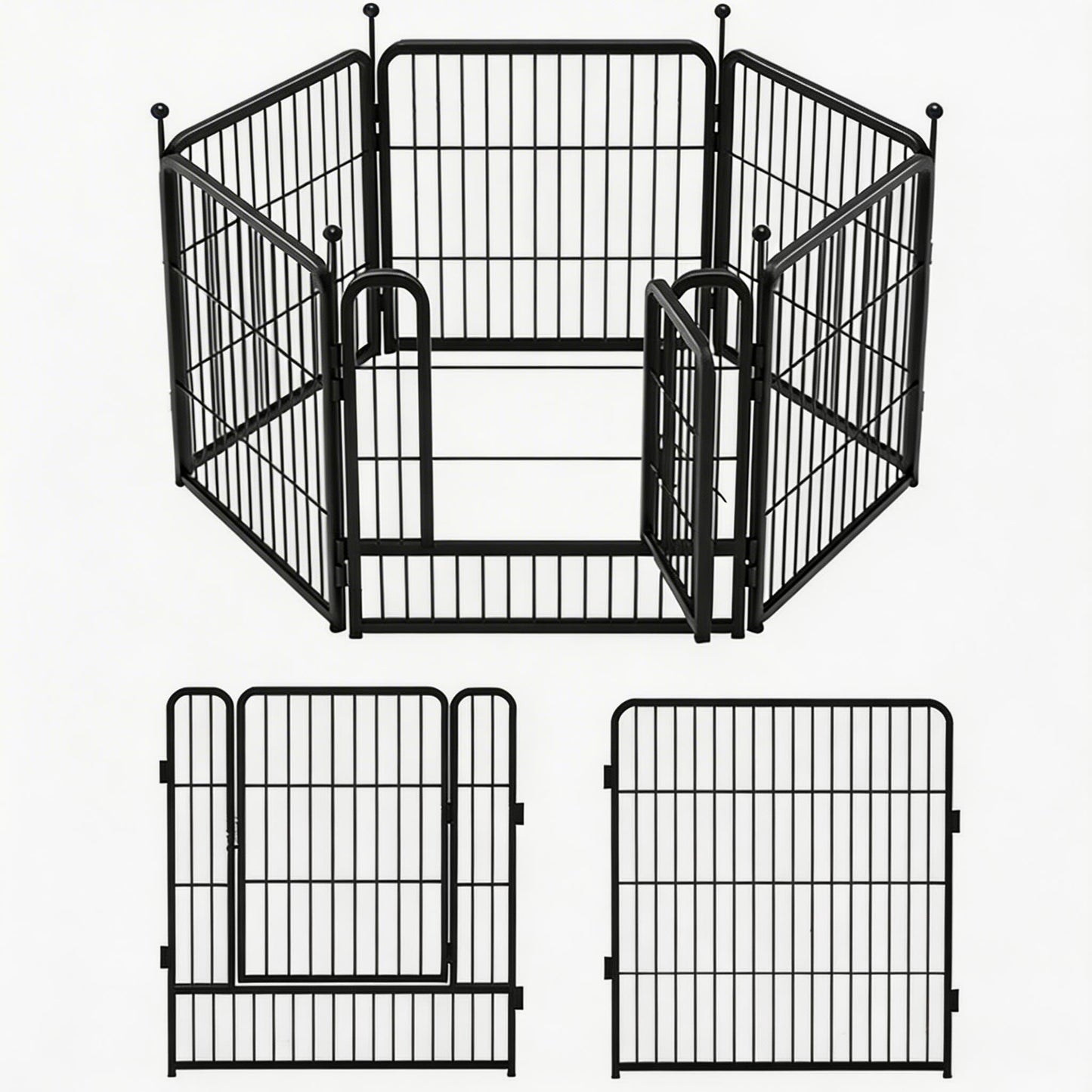 Adjustable Outdoor Dog Fence Metal Frame Pet Barrier for Indoor and Outdoor Use