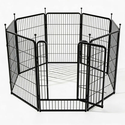 Adjustable Outdoor Dog Fence Metal Frame Pet Barrier for Indoor and Outdoor Use