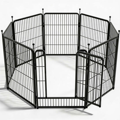 Adjustable Outdoor Dog Fence Metal Frame Pet Barrier for Indoor and Outdoor Use