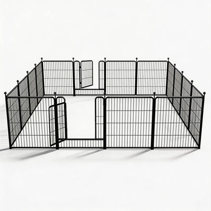 Adjustable Outdoor Dog Fence Metal Frame Pet Barrier for Indoor and Outdoor Use
