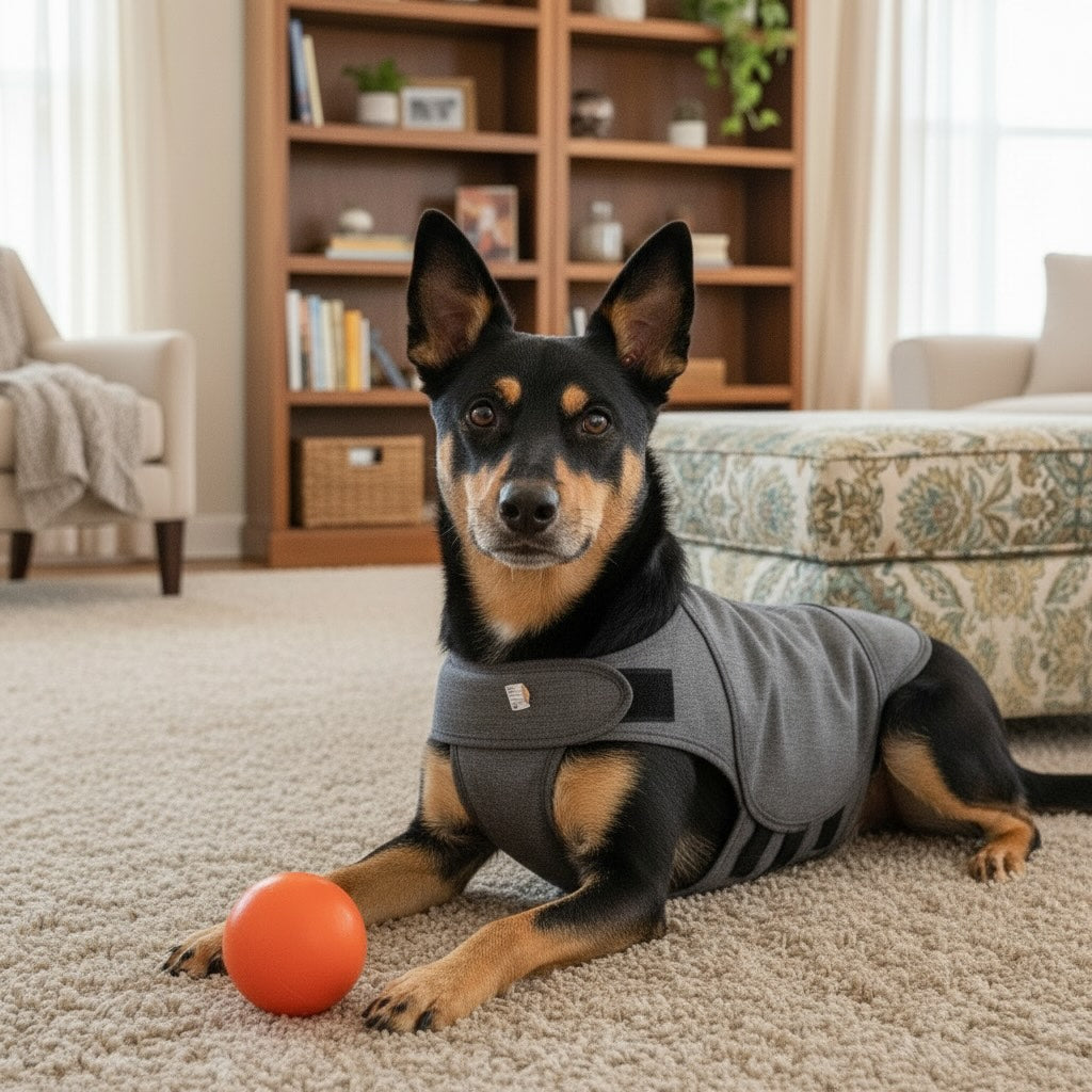 Dog Vest Thunder Jacket for Dogs, Calming Anxiety Relief Shirt, Soft Fabric, Small Medium Large