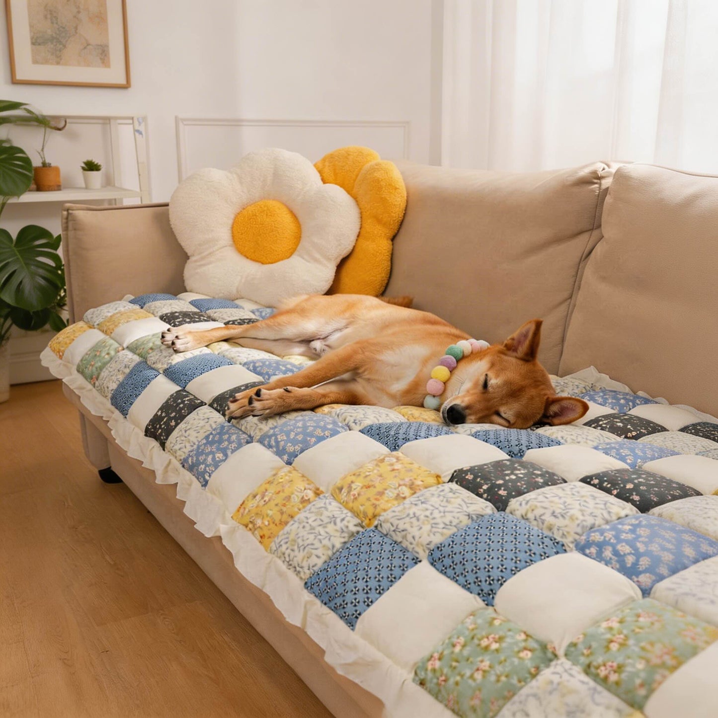 Dog Sofa Cover Cotton Non-Slip Quilted Protector for Couch Covers