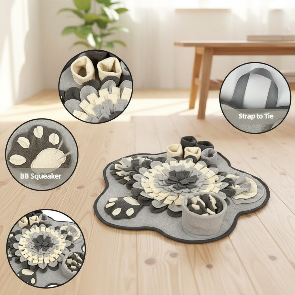 Durable Interactive Snuffle Mat for Dogs Slow Feeder Foraging Toy