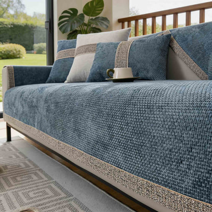 Dog Couch Cover Chenille Anti-Slip Sofa Slipcover for Pets, Machine Washable, Modern Tweed