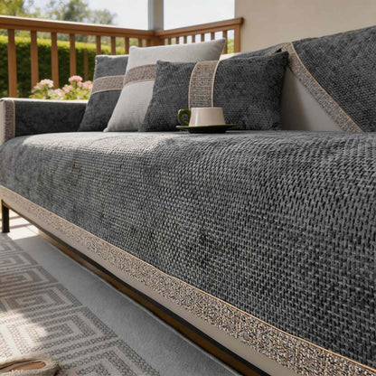 Dog Couch Cover Chenille Anti-Slip Sofa Slipcover for Pets, Machine Washable, Modern Tweed