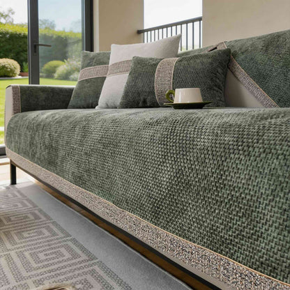 Dog Couch Cover Chenille Anti-Slip Sofa Slipcover for Pets, Machine Washable, Modern Tweed