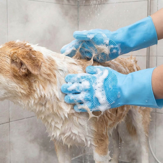 Dog Grooming Glove Pet Hair Remover - Eco-Friendly