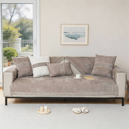 Dog Couch Cover Chenille Anti-Slip Sofa Slipcover for Pets, Machine Washable, Modern Tweed
