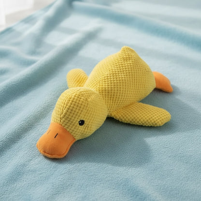 Calming Duck Squeaky Plush Toy for Anxious Dogs