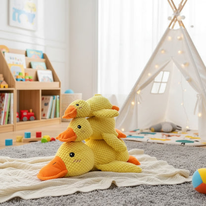 Calming Duck Squeaky Plush Toy for Anxious Dogs