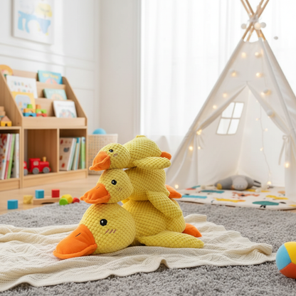 Calming Duck Squeaky Plush Toy for Anxious Dogs
