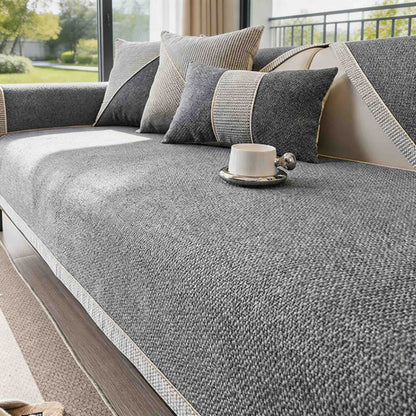 Dog Couch Cover Non-Slip Cotton-Linen Sofa Protector All-Season Soft Texture