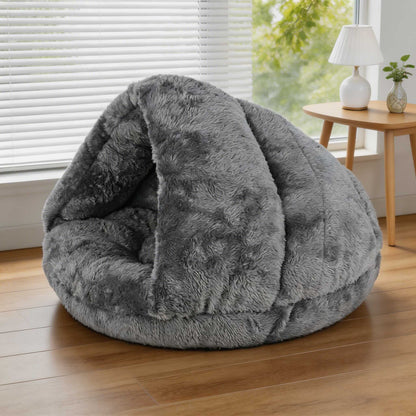 Ultra-Soft Polar Fleece Dog Bed Cave for Small Dogs and Puppies