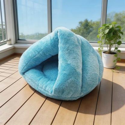 Ultra-Soft Polar Fleece Dog Bed Cave for Small Dogs and Puppies