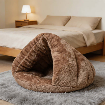 Ultra-Soft Polar Fleece Dog Bed Cave for Small Dogs and Puppies