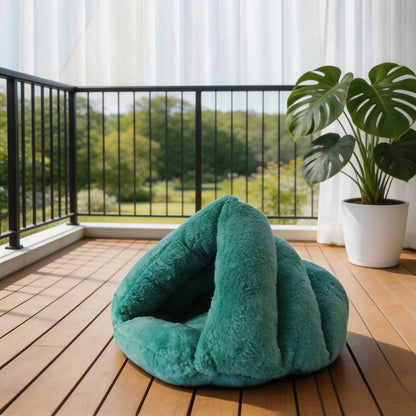 Ultra-Soft Polar Fleece Dog Bed Cave for Small Dogs and Puppies