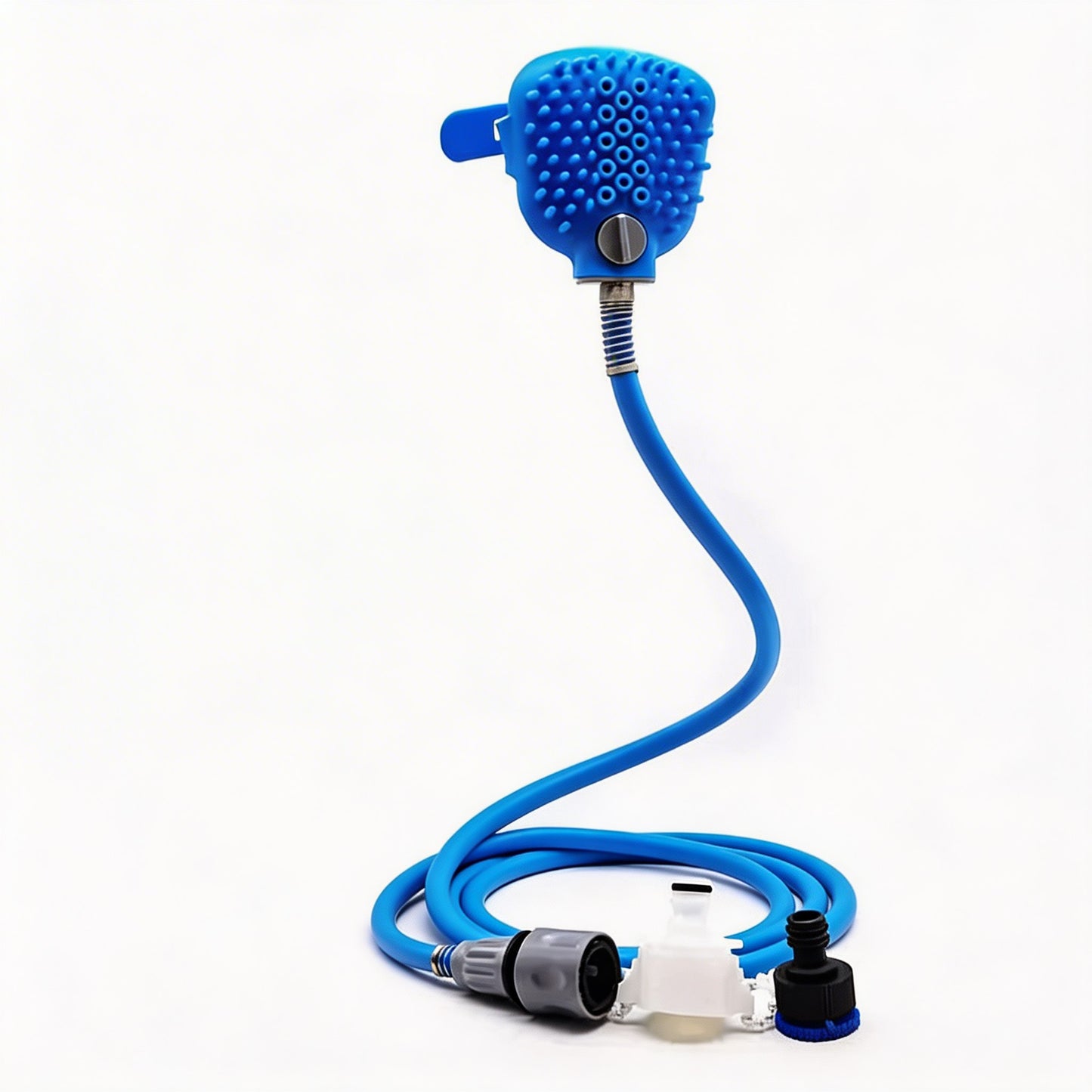 Dog Bath Massage Brush with Hose Attachment for Easy Grooming and Cleaning