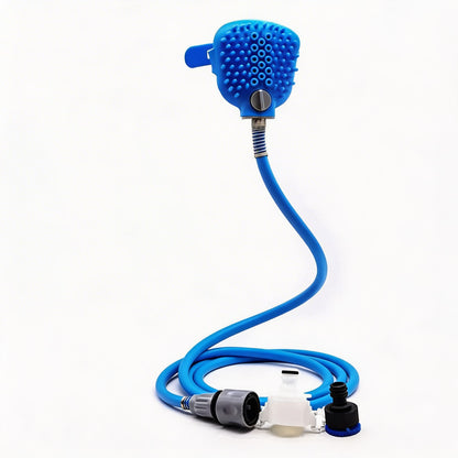 Dog Bath Massage Brush with Hose Attachment for Easy Grooming and Cleaning