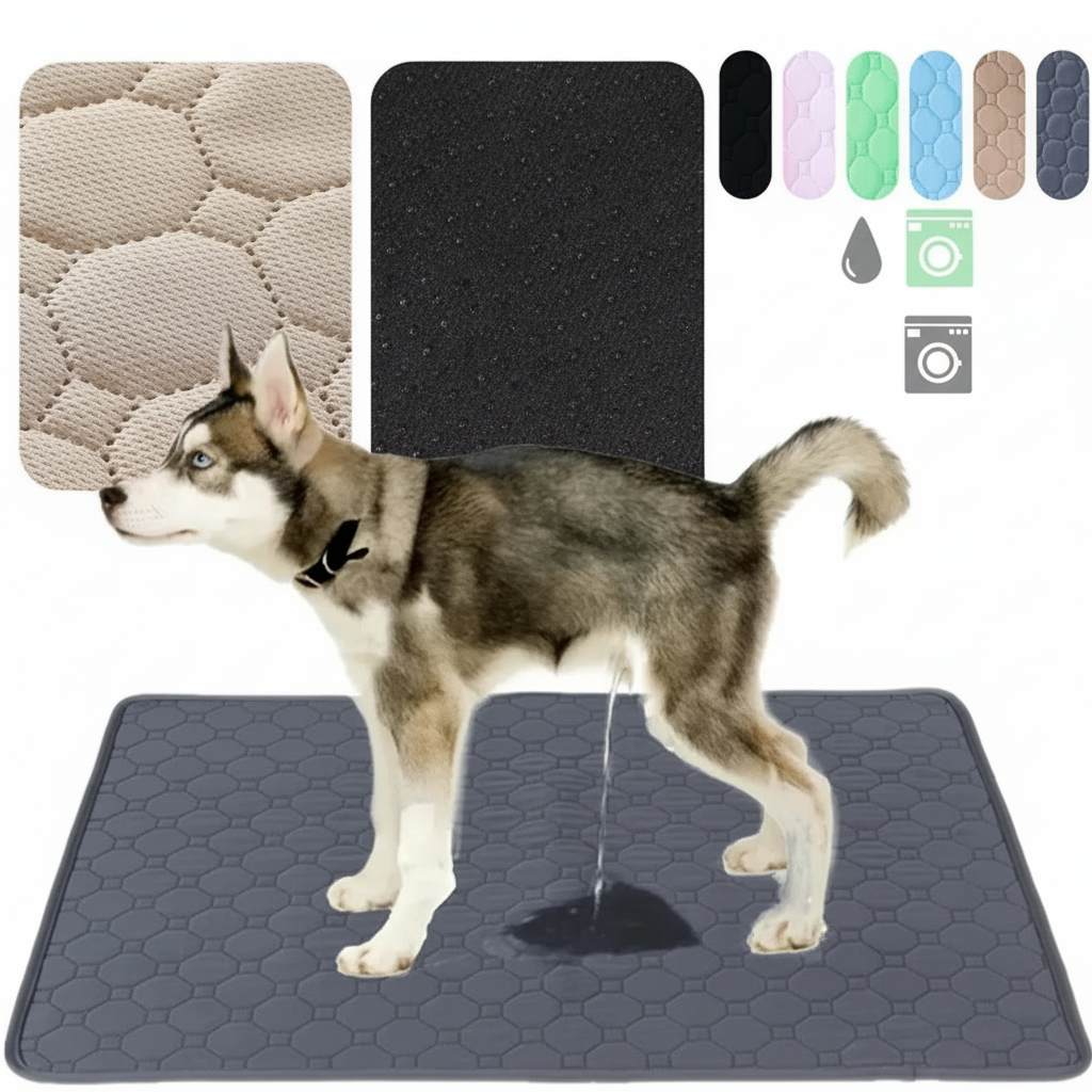 Dog Training Pads Washable Absorbent Puppy Pads Waterproof Non-Slip 4-Layer Mat