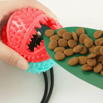 Interactive Dog Toy TPR with Suction Cups and Food Dispensing Balls for Teething