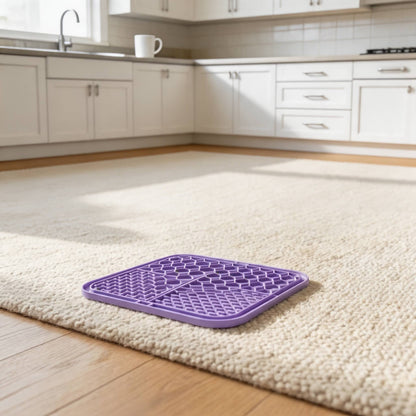 Dog Lick Mat Non-Slip Silicone 15cm x 15cm for Stress Relief & Slow Feeding