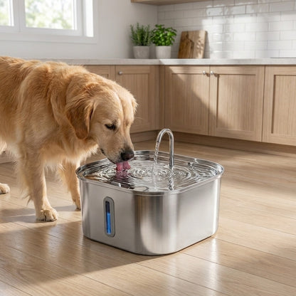 Automatic Stainless Steel Pet Water Fountain with Motion Sensor and 7L Capacity for Cats and Dogs