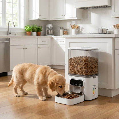 Automatic Pet Feeder Large Capacity Remote Control Durable Plastic Timed Grain Dispenser