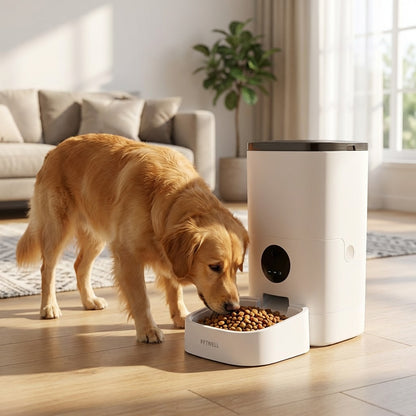 Automatic Pet Feeder with WiFi Control 6L Capacity Food Grade ABS for Cats and Dogs