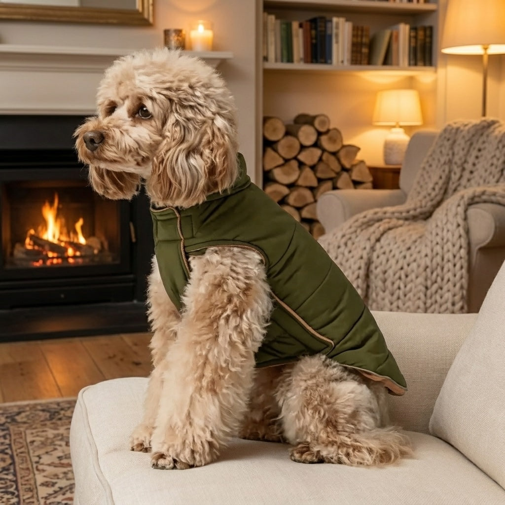 Dog Jacket Reversible Windproof Water Repellent Fleece Vest for Winter