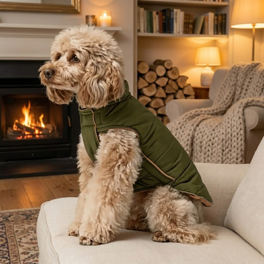 Dog Jacket Reversible Windproof Water Repellent Fleece Vest for Winter