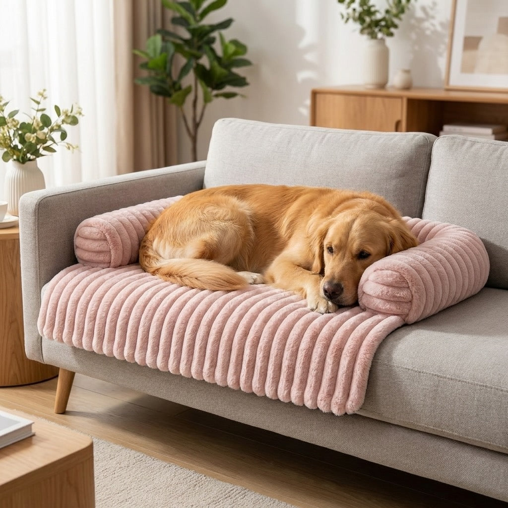 Dog Couch Cover Mat Non-Slip Waterproof Plush Furniture Protector for Pets