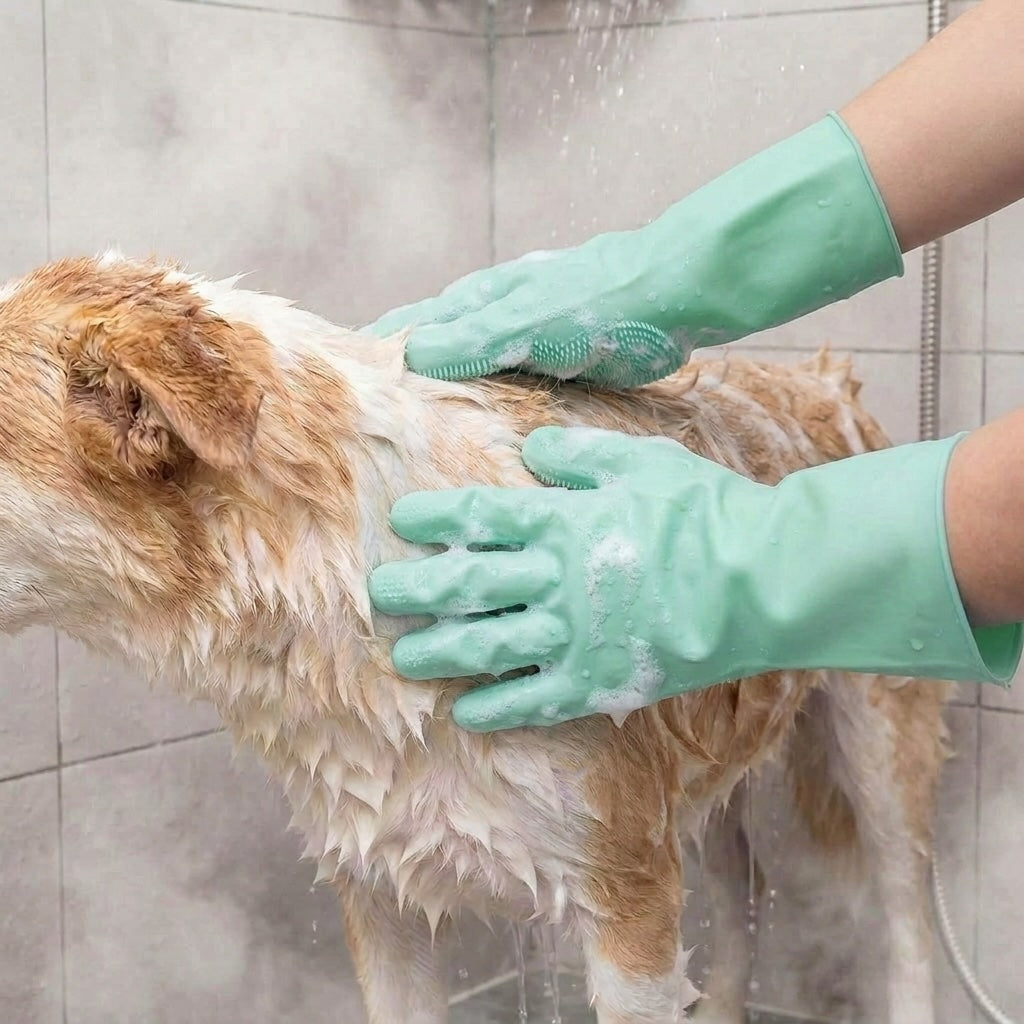 Dog Grooming Glove Pet Hair Remover - Eco-Friendly