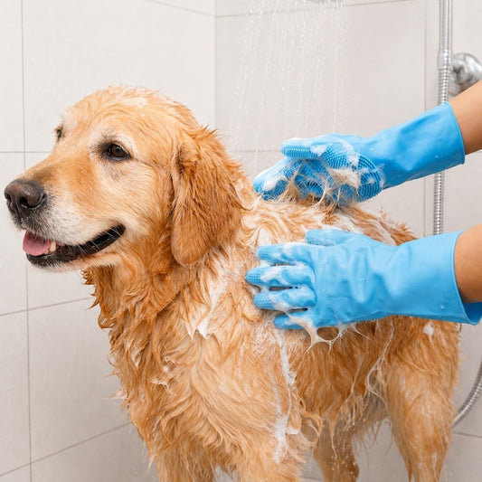 Dog Grooming Glove Pet Hair Remover - Eco-Friendly